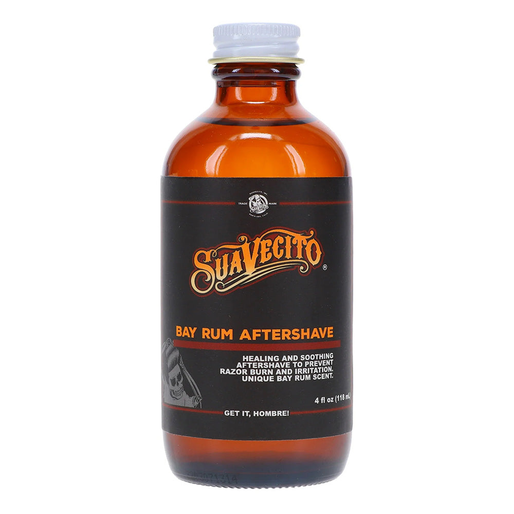 Suavecito Pomade Bay Rum AfterShave for Razor Burn and Irritation, 4Oz (118ml)